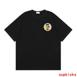Side profile of Rhude luxury clothing with signature branding