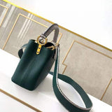 Close-up detail of structured everyday-luxe women's handbag – women's statement bag