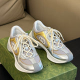 Gucci sneakers detailed view showing premium designer craftsmanship