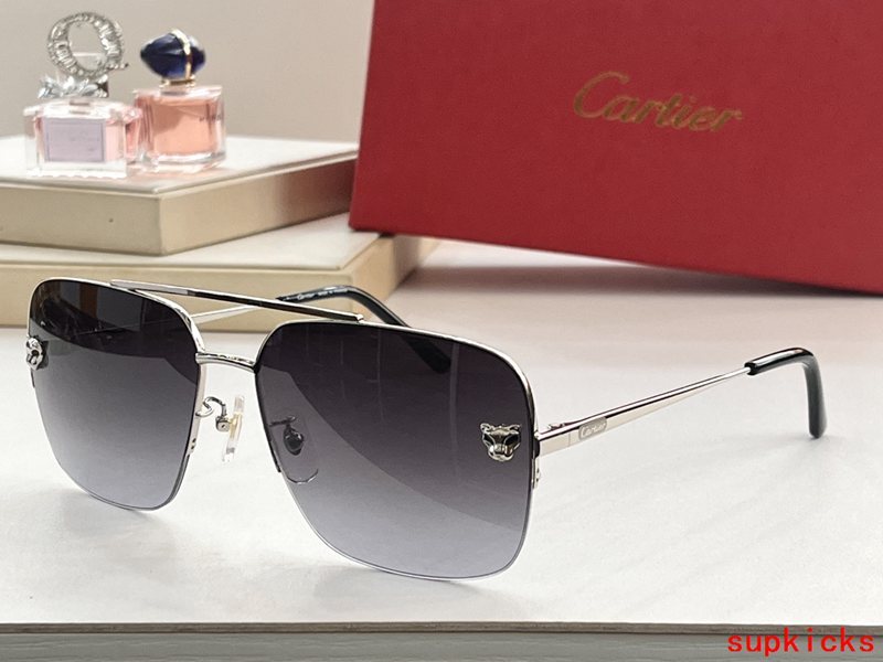 Angled view of Cartier unisex sunglasses