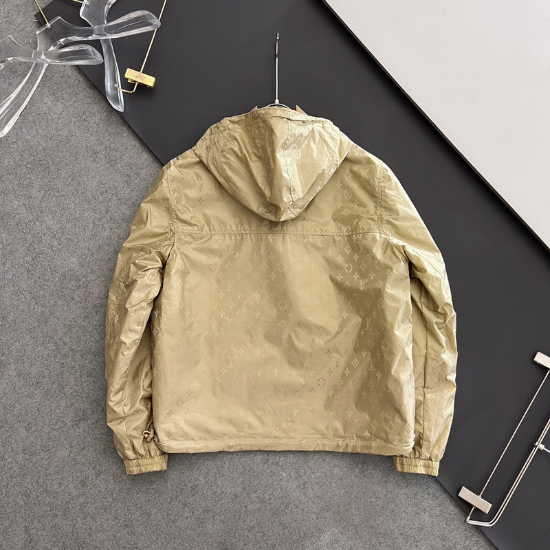 Side profile of Louis Vuitton luxury clothing with tailored silhouette