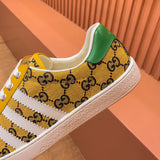 Gucci soft grey luxury sneakers view 4 padded collar comfort