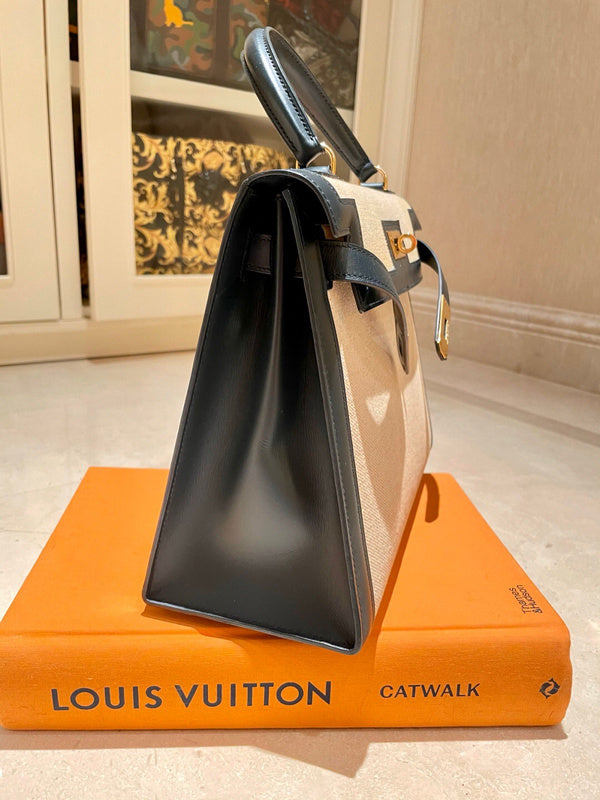 Side view of chic structured handbag