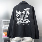 Side profile of Louis Vuitton luxury clothing with relaxed-fit cut