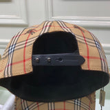 Close-up detail view of Burberry unisex cap