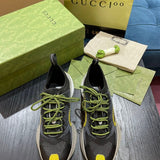 Gucci stone beige luxury sneakers view 10 bold athletic profile