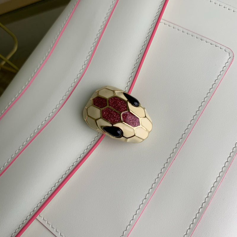 Structured Faux Leather Handbag - Polished Finish | Women's Premium Handbag #1714 - styled full view (image 7) of designer-inspired handbag