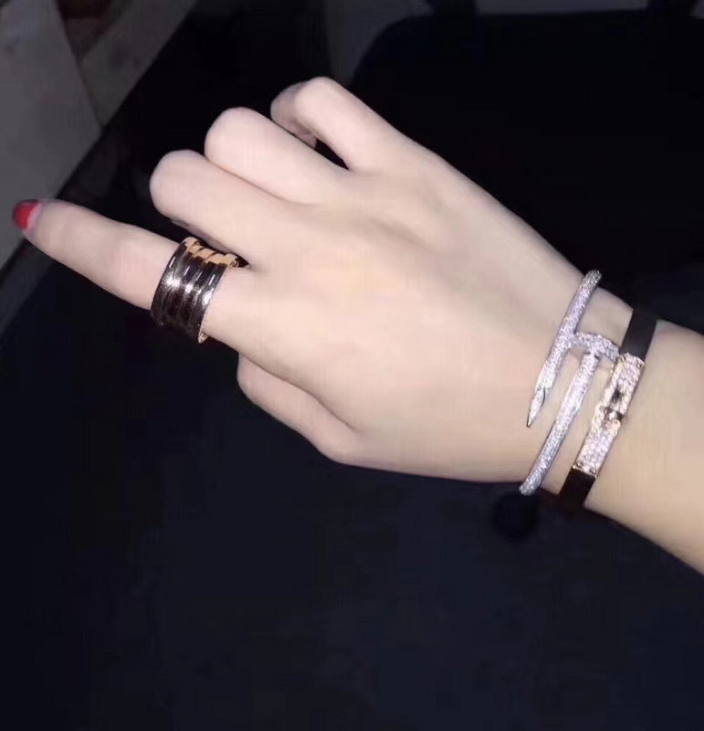 Side view of Cartier unisex jewelry piece
