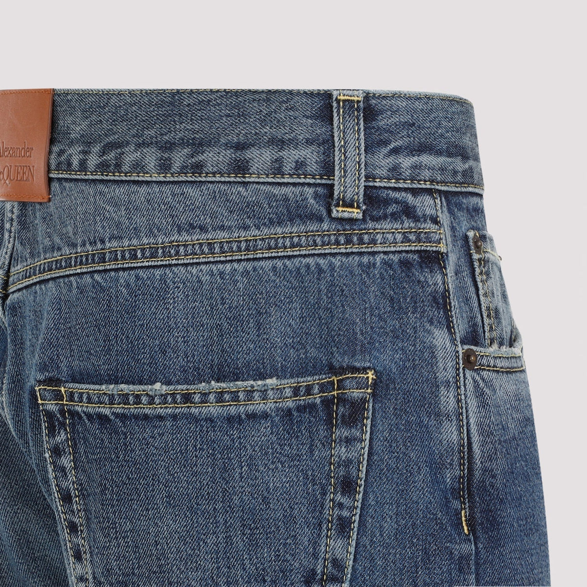 Alexander McQueen Jeans? Alexander Mcqueen Turn Up Jeans Men Classic Everyday Designer Jeans