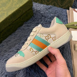 Gucci stone beige luxury sneakers view 4 chunky sole construction