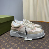 Gucci Luxury sneakers in clean off-white padded collar comfort front view