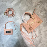Statement Vegan Leather Handbag - Refined Silhouette | Women's Everyday Carry Handbag #700 - side angle view (image 2) of designer-inspired handbag