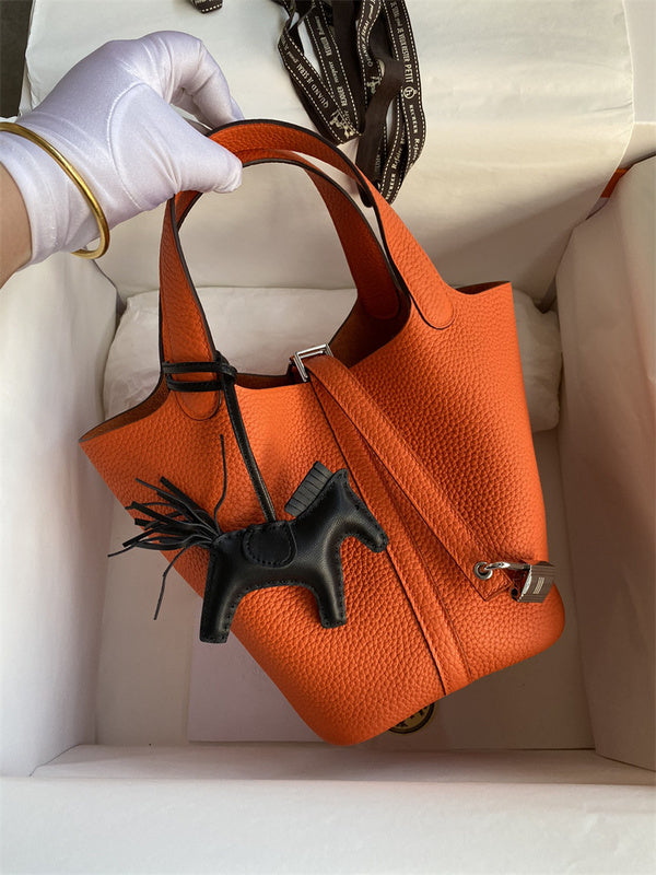 Close-up detail of sophisticated bag design