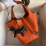 Close-up detail of sophisticated bag design