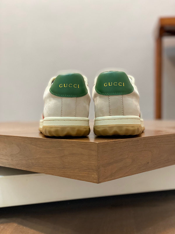 Gucci sneakers detailed view showing premium designer craftsmanship