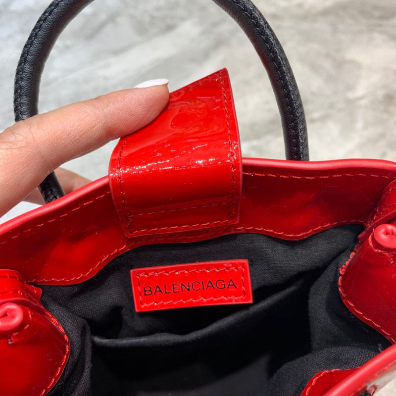 Polished Faux Leather Handbag - Everyday Elegance | Women's Everyday Carry Handbag #1052 - alternate angle view (image 8) of designer-inspired handbag