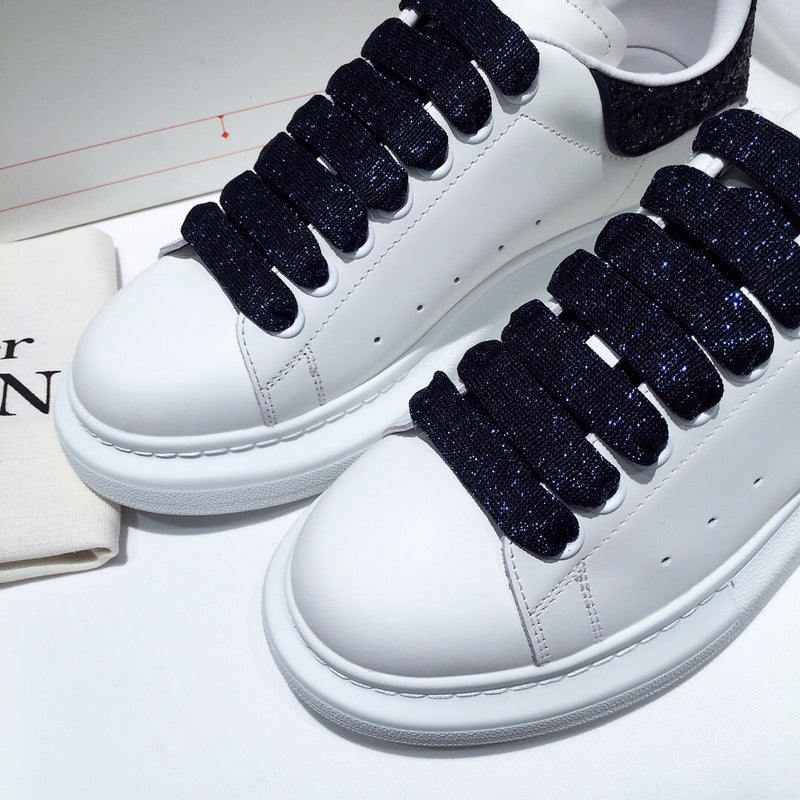 Alexander McQueen crisp white luxury sneakers view 4 cushioned comfort fit