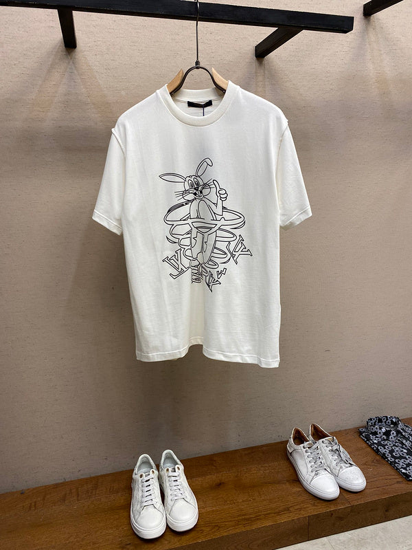 Back view of Louis Vuitton cotton t-shirt with signature branding