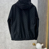 Side profile of Louis Vuitton luxury clothing with label-forward styling