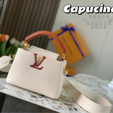Front view of modern refined women's handbag – women's designer-style accessory