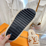 Louis Vuitton Camel Platform Heels - Full Silhouette View