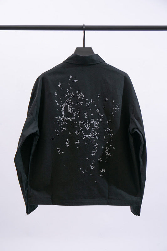 Side profile of Louis Vuitton luxury clothing with streetwear-inspired cut