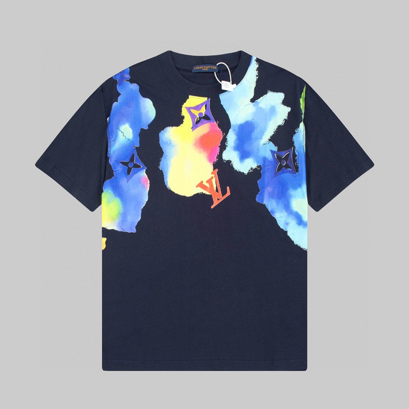 Close-up detail shot of Louis Vuitton cotton t-shirt with everyday silhouette