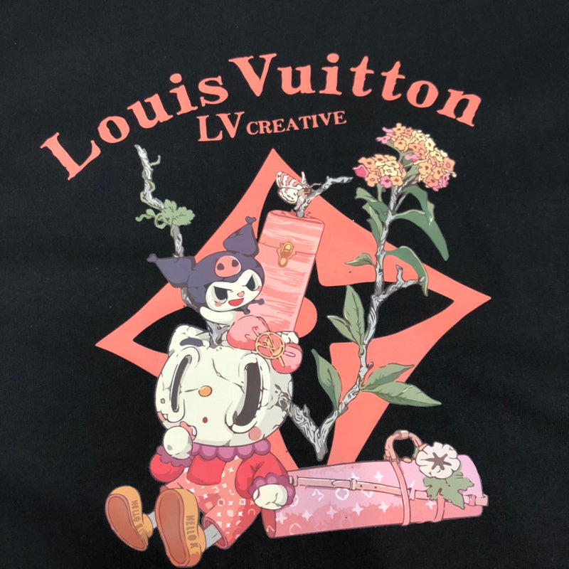 Flat lay presentation of Louis Vuitton cotton t-shirt with runway-inspired design