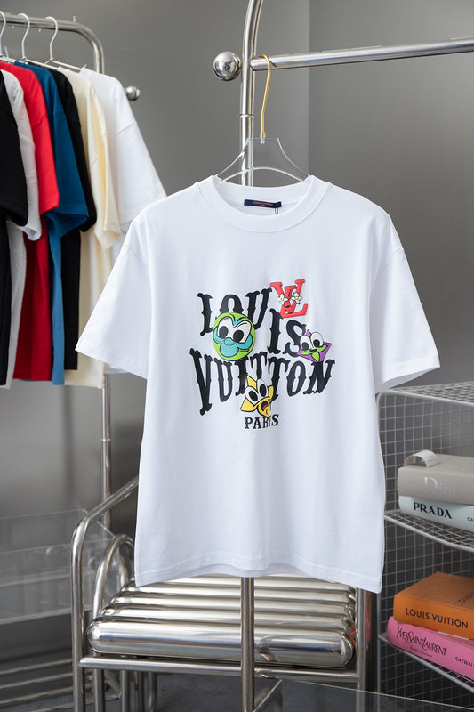 Back view of Louis Vuitton cotton t-shirt with signature branding