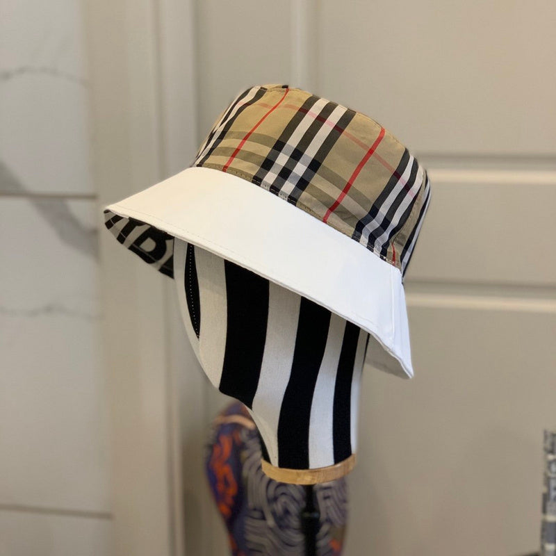 Close-up detail view of Burberry unisex cap