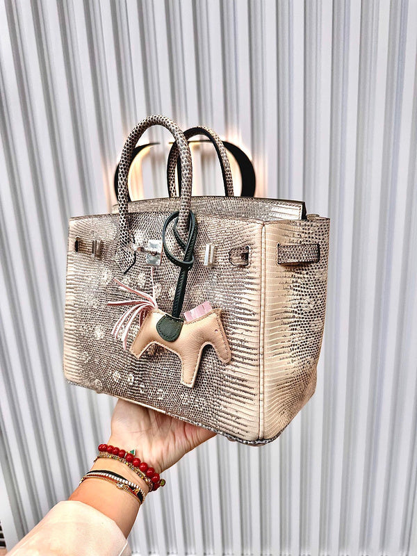 Close-up detail of understated bag design