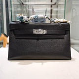 Close-up detail of poised bag design