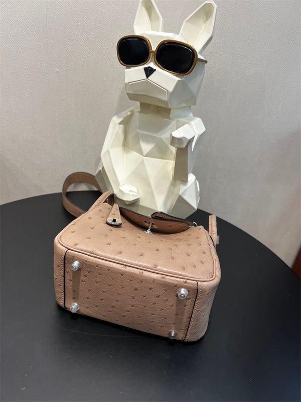  Curated crossbody bag carried on shoulder