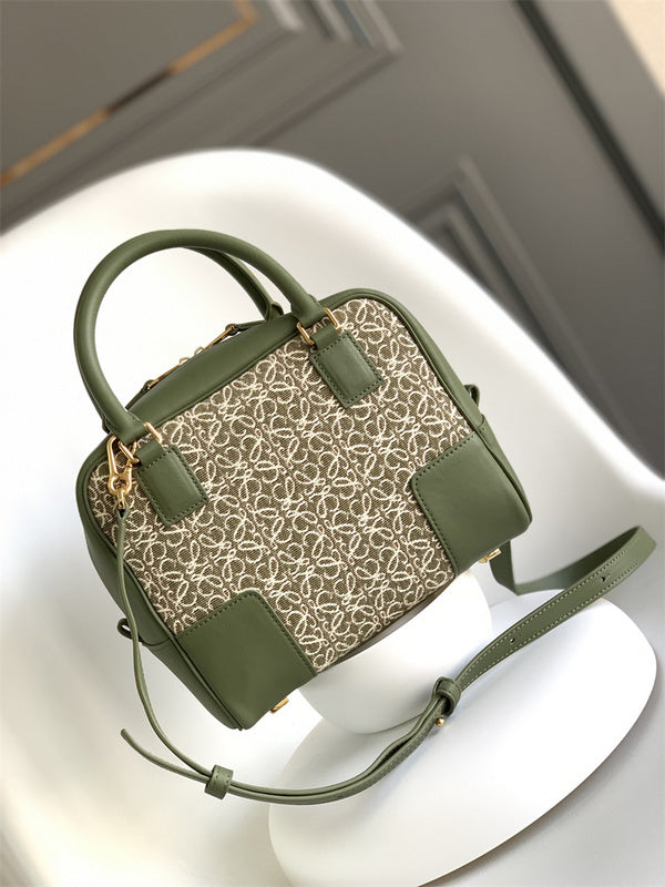  Tailored satchel carried on shoulder