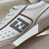Front view of Fendi premium Sneakers with iconic logo hardware