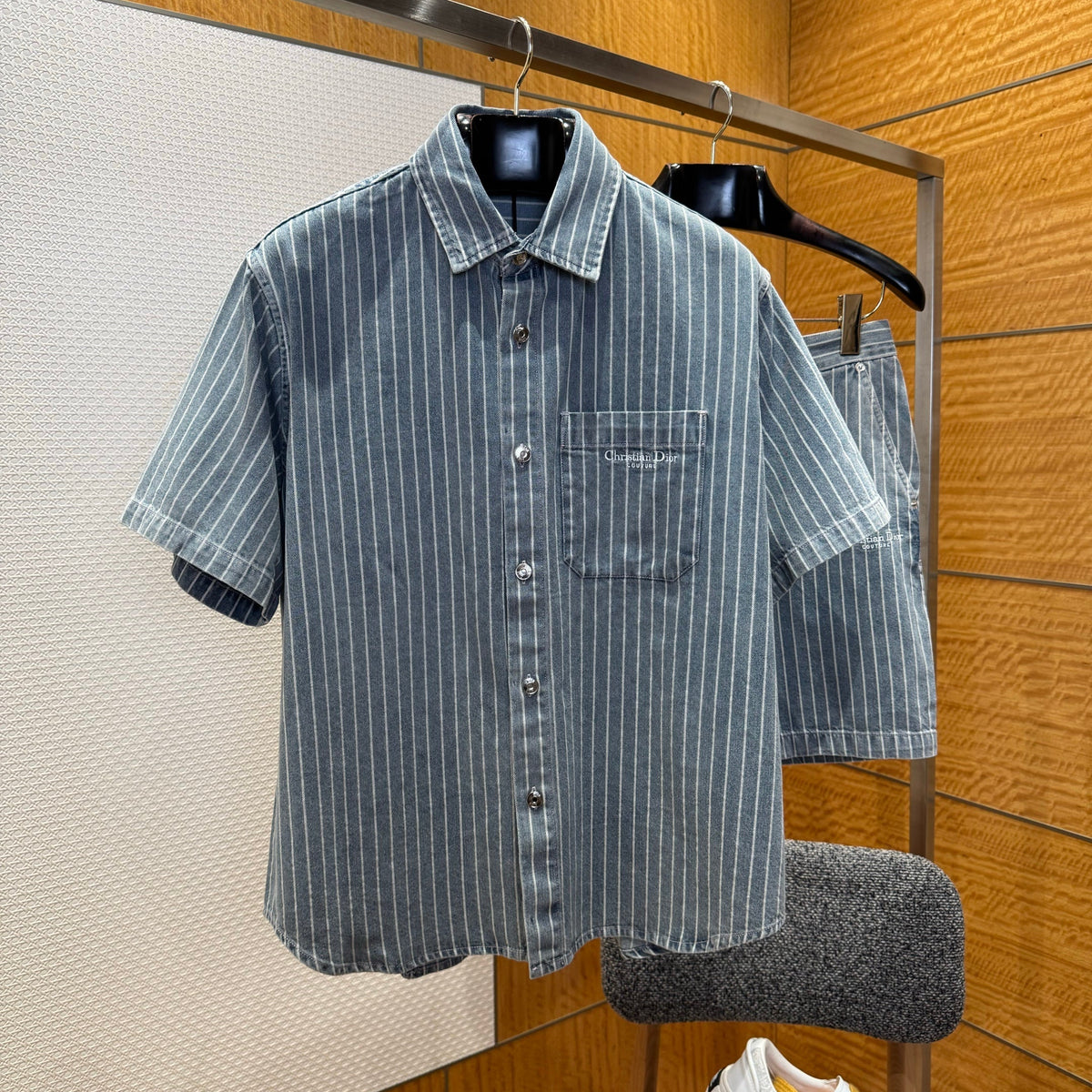 Front view of Christian Dior Denim Shirt premium piece