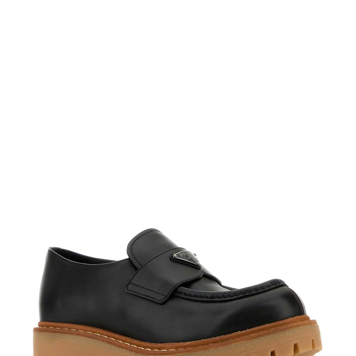 Prada premium moccasins detail and craftsmanship close-up