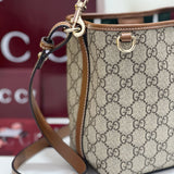 Gucci Emblem Mini Bucket Bag detail shot – designer craftsmanship and quality