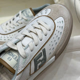 Close-up of Fendi Sneakers signature hardware and stitching detail