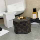 Celine Box Bag flat lay on neutral background