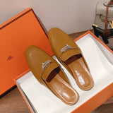 Hermès Beige Slingback Heels - Toe Detail View