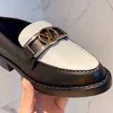 Louis Vuitton luxury shoes detail shot