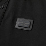 Full styled look of Polo cotton polo shirt with logo-detail design