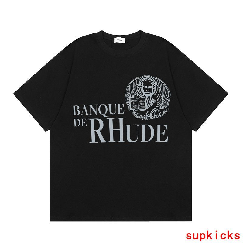 Full styled look of Rhude luxury clothing with logo-detail design