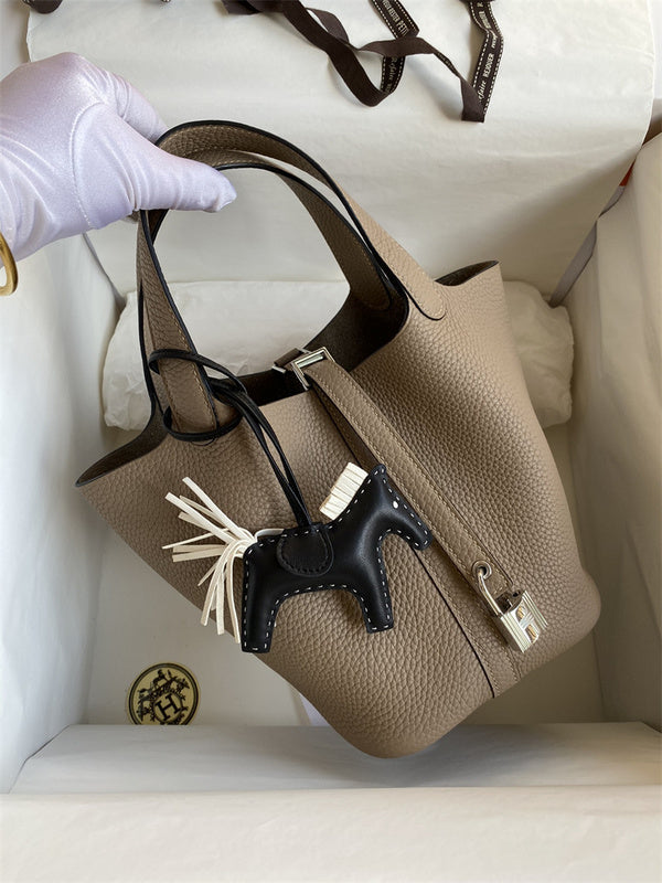 Sophisticated bag shown from front angle