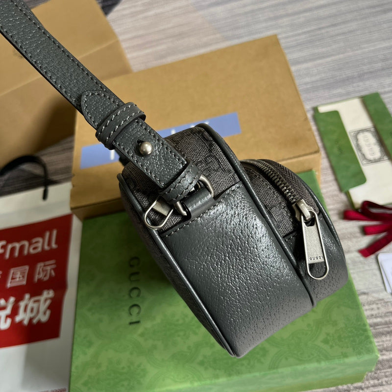 Side view of graceful structured handbag