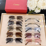 Close-up detail view of Cartier unisex sunglasses