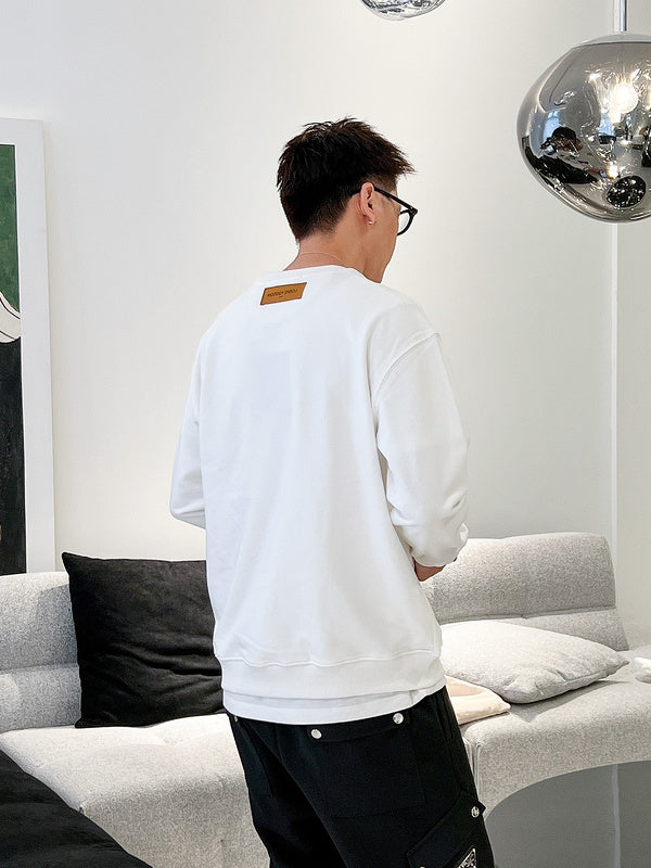 Full styled look of Louis Vuitton luxury clothing with contemporary cut