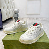 Gucci crisp white luxury sneakers view 8 heritage-inspired look