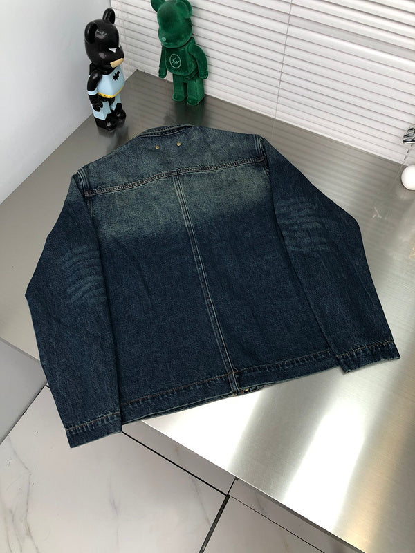 Back view of Louis Vuitton luxury clothing with monogram-inspired silhouette